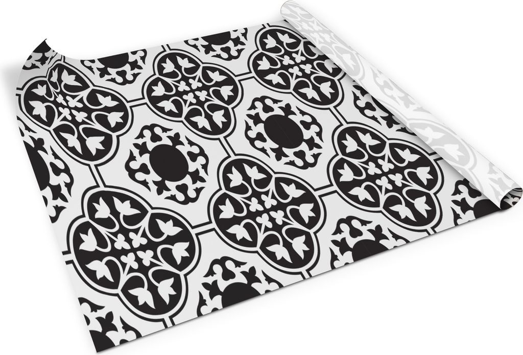 Blumenornament – PVC Klebefolie für Möbel – Möbelrenovierungsfolie – Möbelfolie selbstklebend – Küche – Schränke – Möbeldekorfol...