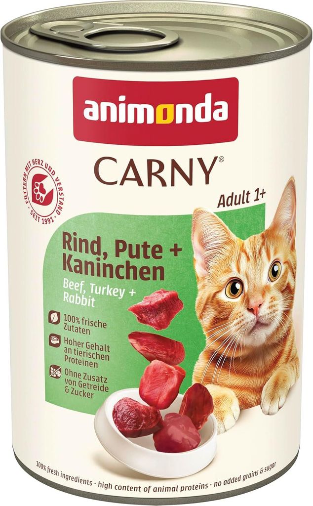 Animonda Katze Carny Adult Pute + Kaninchen 6 x 400g Pack
