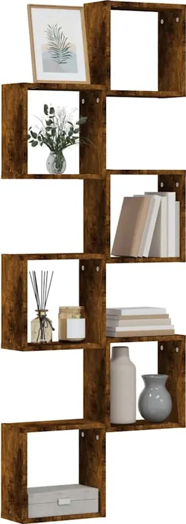 Set 6 Mensole a Cubo Maison Exclusive Rovere Affumicato 30x15x30