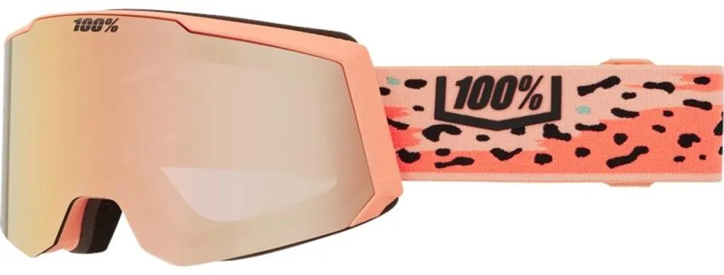 Masque de ski anti-buée 100% Snowcraft S HiPER Safari Peach Mirrored