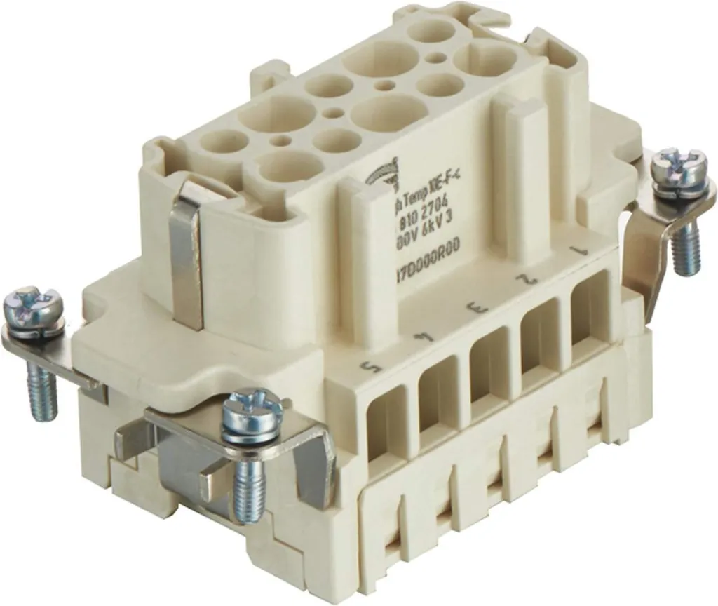 Inserto HARTING Han 10E Femmina High Temp 16A 500V a Crimpare