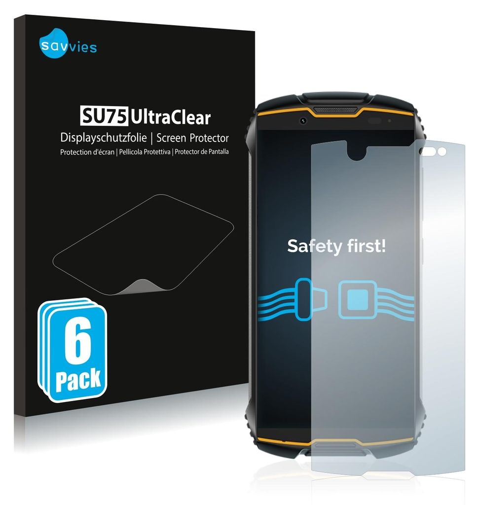 6x Für Cubot King Kong Mini Schutzfolie Savvies Produktbild 