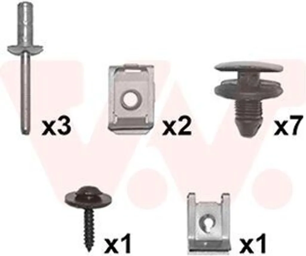 Kit de fixation d'aile avant VAN WEZEL 0925796 pour Citroën C3 I