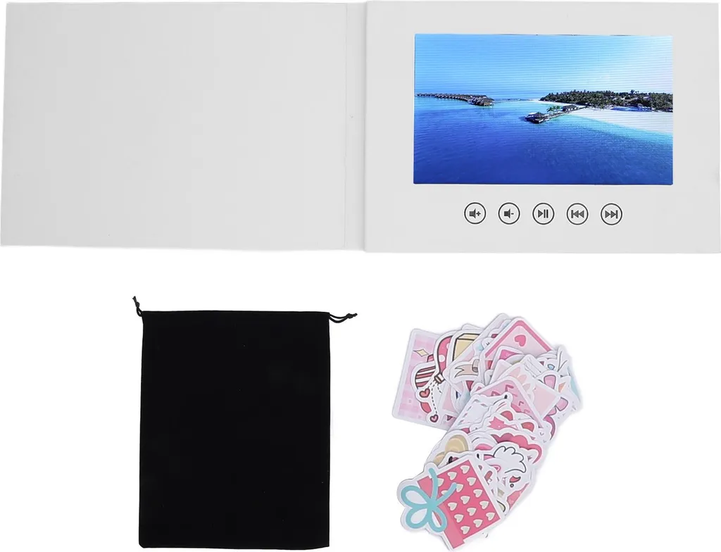 Carte de vœux vidéo LCD : la solution pour un message mémorable 128 Mo