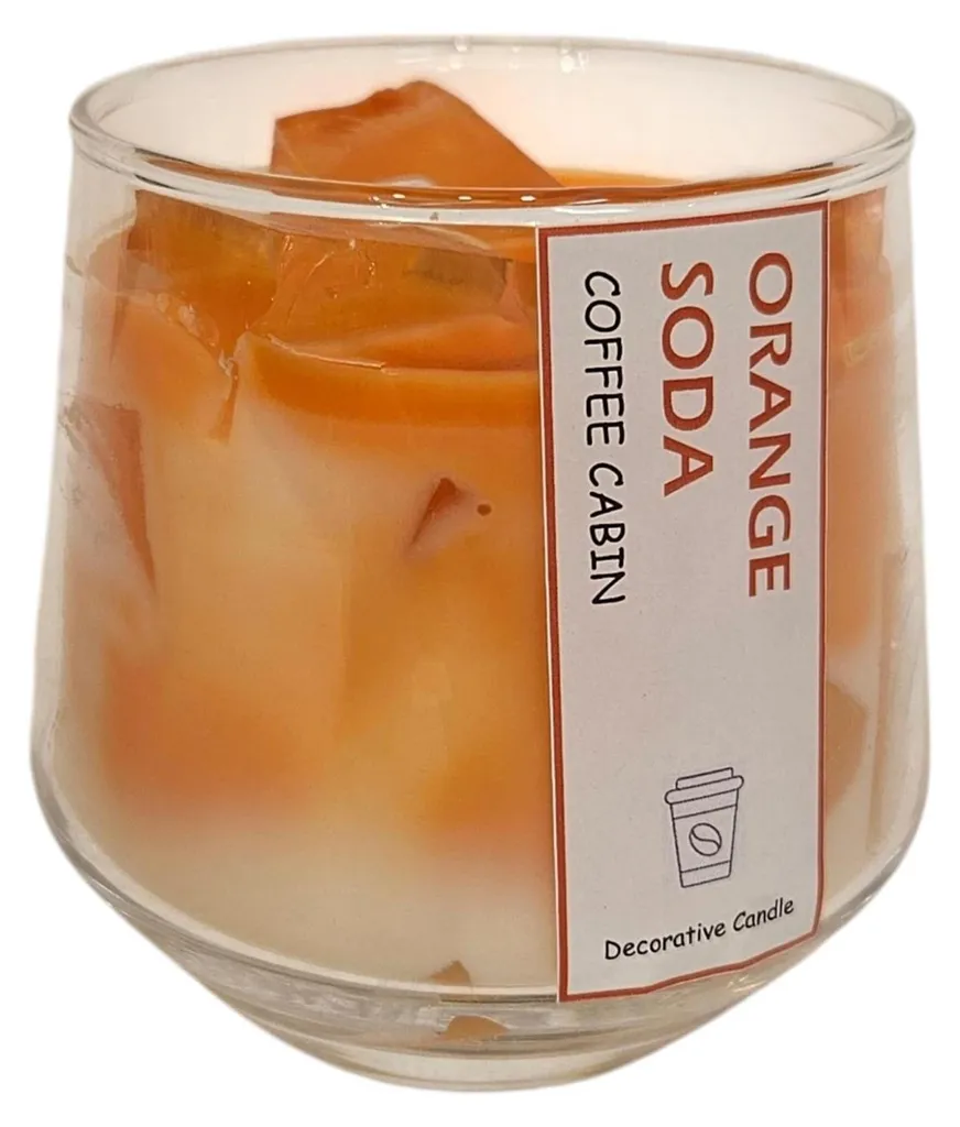 Bougie parfumée pour ambiance cocooning - Verre orange Mansion chic
