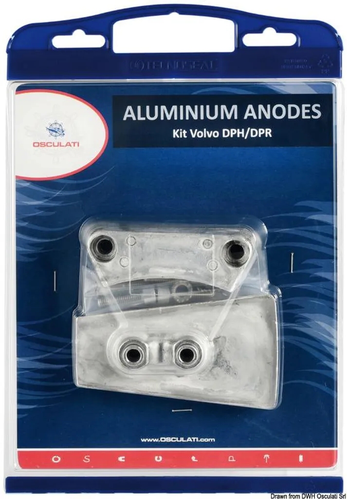 Anodes pour moteur Volvo DPH en eau douce : Kit magnésium 4334502