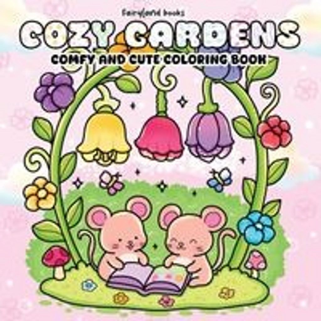 Malbuch Cozy Gardens, Serie Comfy and cute, 55 Seiten, 8,5 Produktbild 