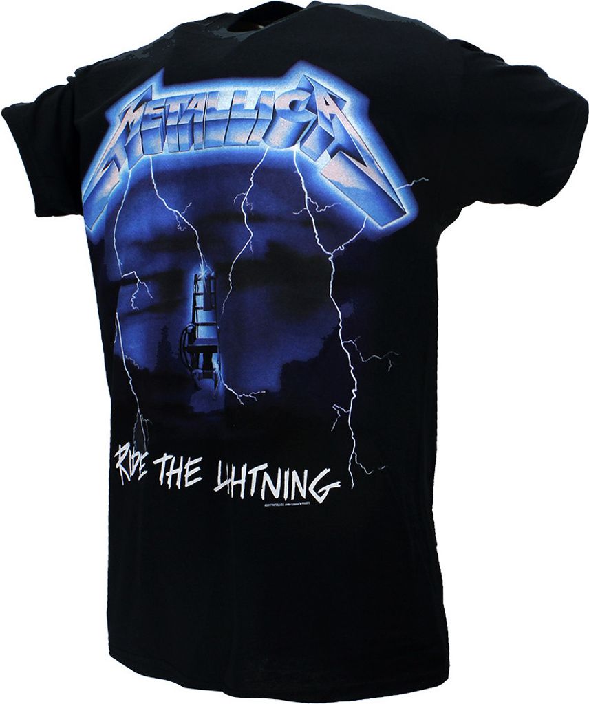 Metallica Ride The Lightning Tracklist T-Shirt – Offizielles Merchandise | Popmerch.com - L