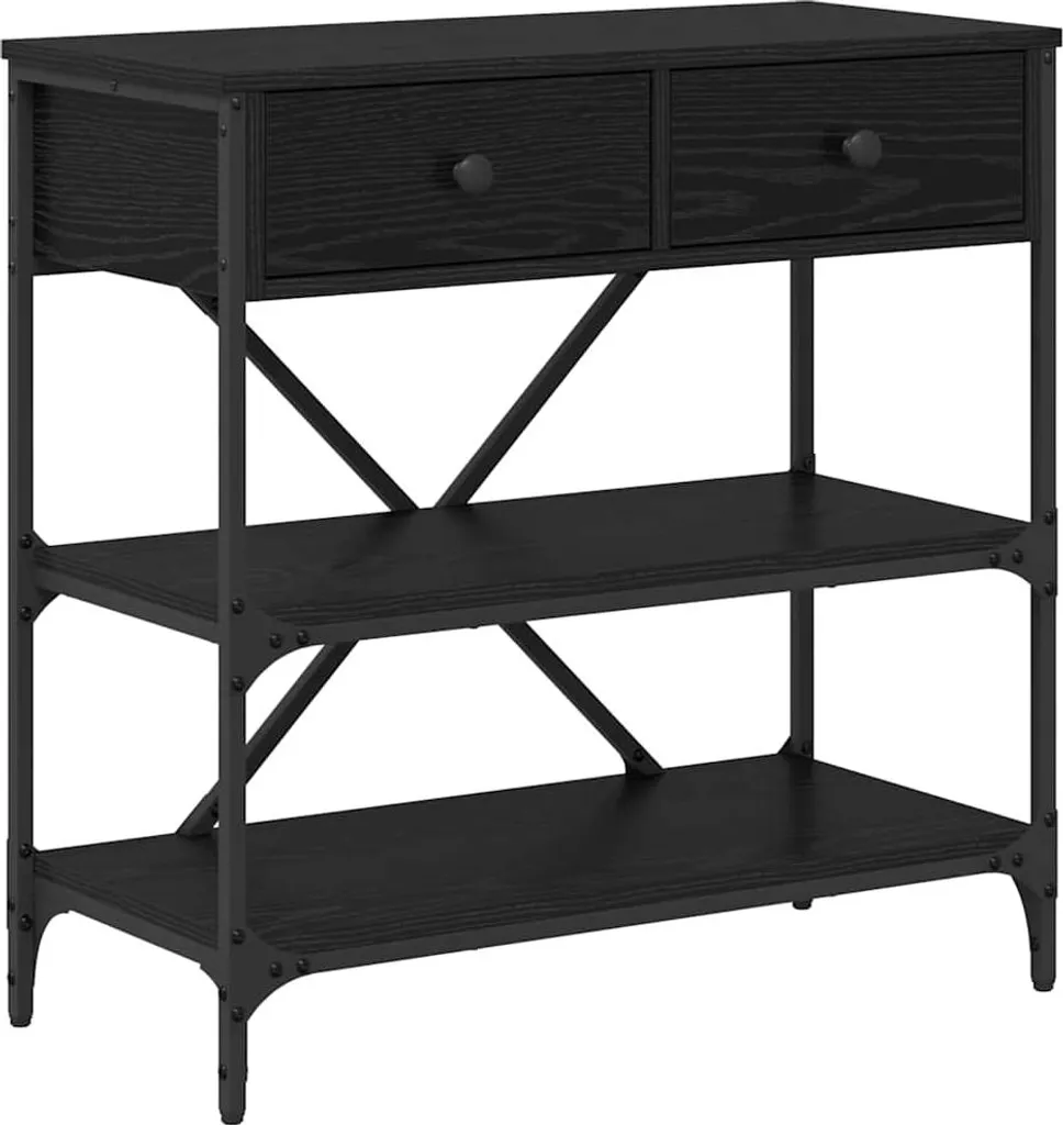 Consolle Minimalista Nero Rovere 100 cm | Arredo Casa Contemporaneo