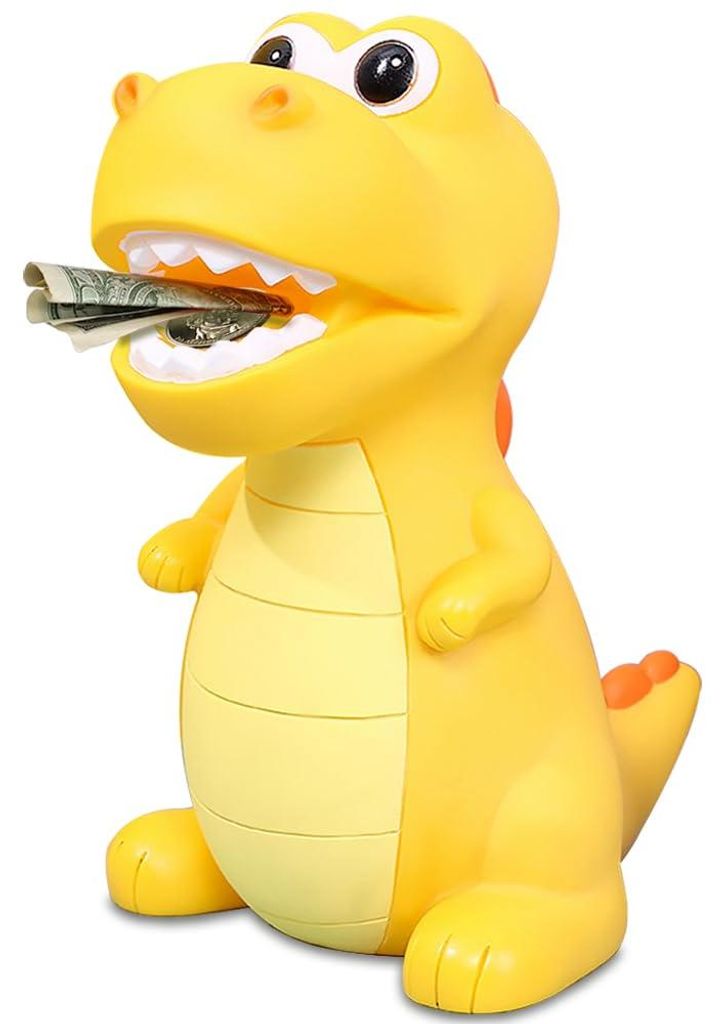 Dinosaurier-Spardose für Kinder, große Dinosaurier-Spardose für Mädchen und Jungen, Spardose aus sicherem PVC-Material für Kinderzimmerdekorat...