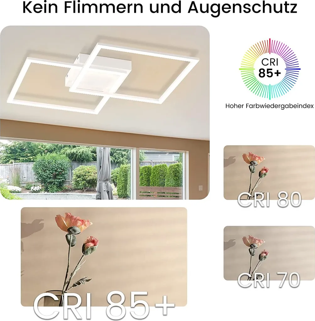 Plafonnier Salon LED 52W - Solution Éclairage Design et Économique - 9