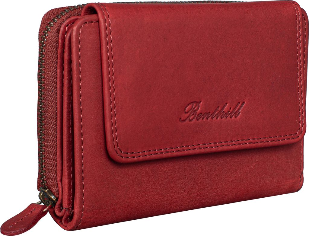 Benthill Damen Geldbörse Leder - Echt-Leder Portemonnaie Produktbild 