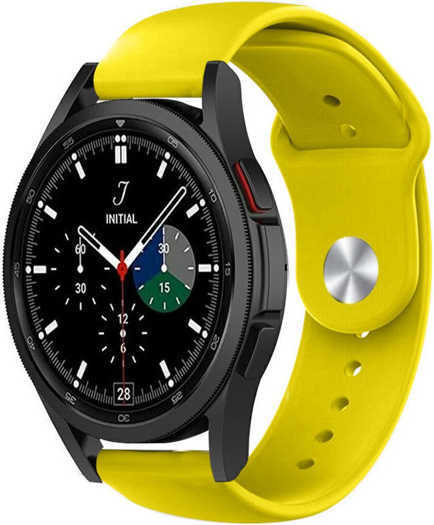 Strap-it Samsung Galaxy Watch 4 Classic 46mm Sportarmband (Gelb)
