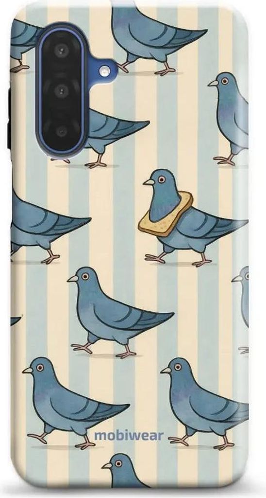 Handyhülle für Galaxy A17 5G, Mobiwear Elite Pro, Blaue Tauben
