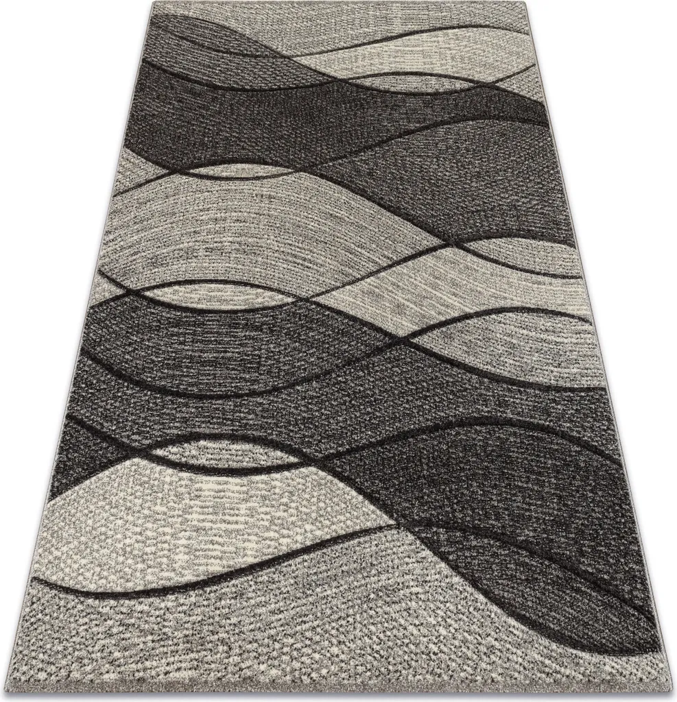 Tapis résistant et facile d'entretien FEEL Vagues 280x370 cm Gris