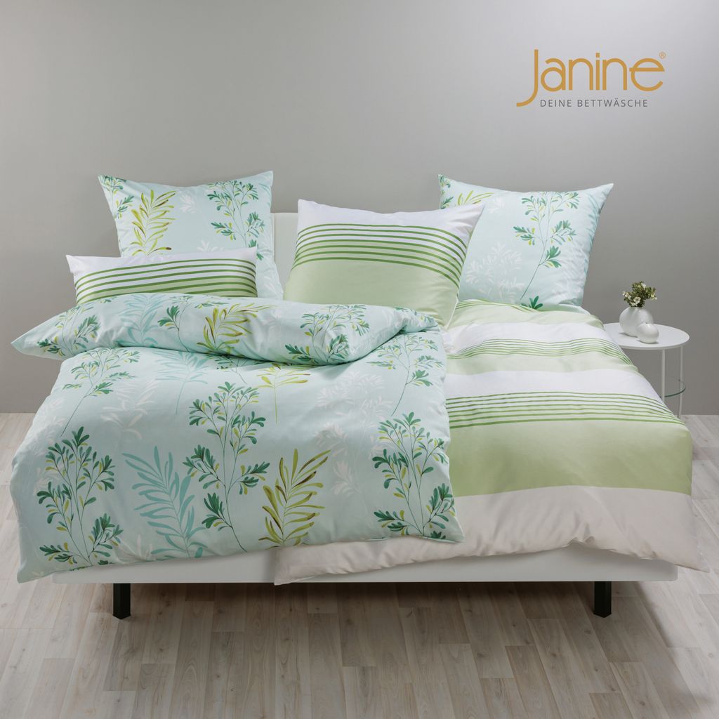 Janine Bettwäsche PALERMO Mako-Satin BL 135x200 cm weiß Bettbezug