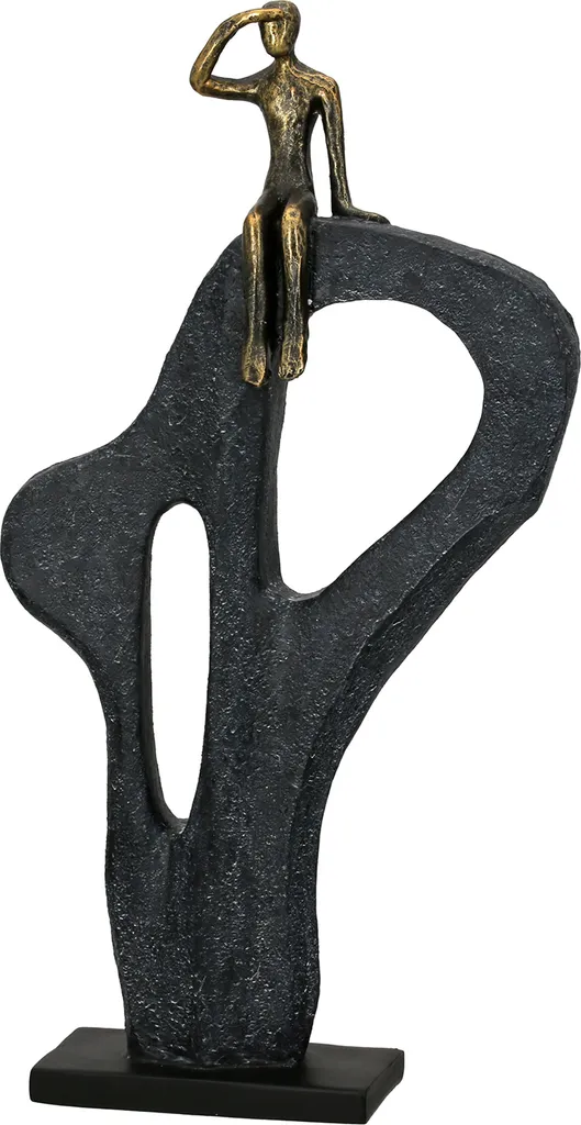 Statue Décorative Homme sur Montagne - Sculpture Design Bronze Gilde 47cm