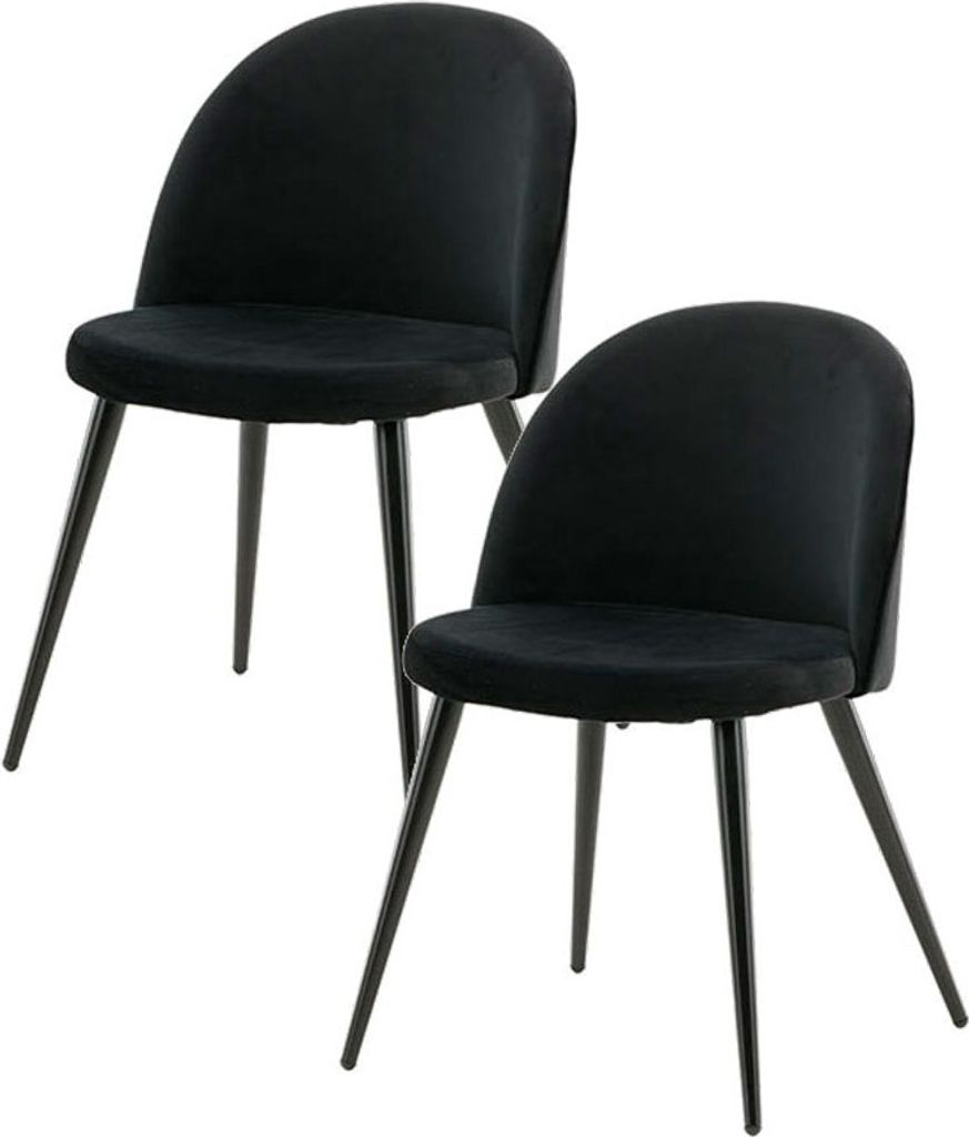 Skagen Esszimmerstuhl velour schwarz.