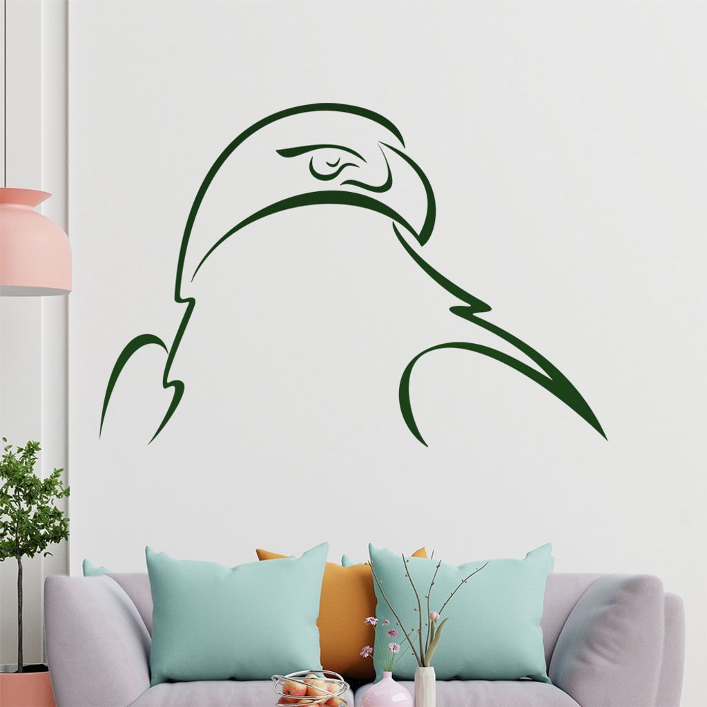 Adler Linien Wandtattoo in 6 Größen - Wandaufkleber Wall Sticker - Dekoration, Küche, Wohnzimmer, Schlafzimmer, Badezimmer
