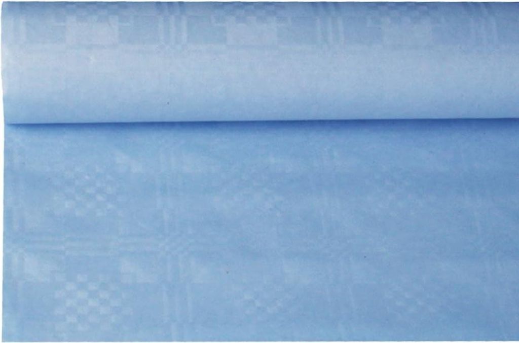PAPSTAR Damast-Tischtuch (B)1,2 x (L)8 m hellblau Produktbild 