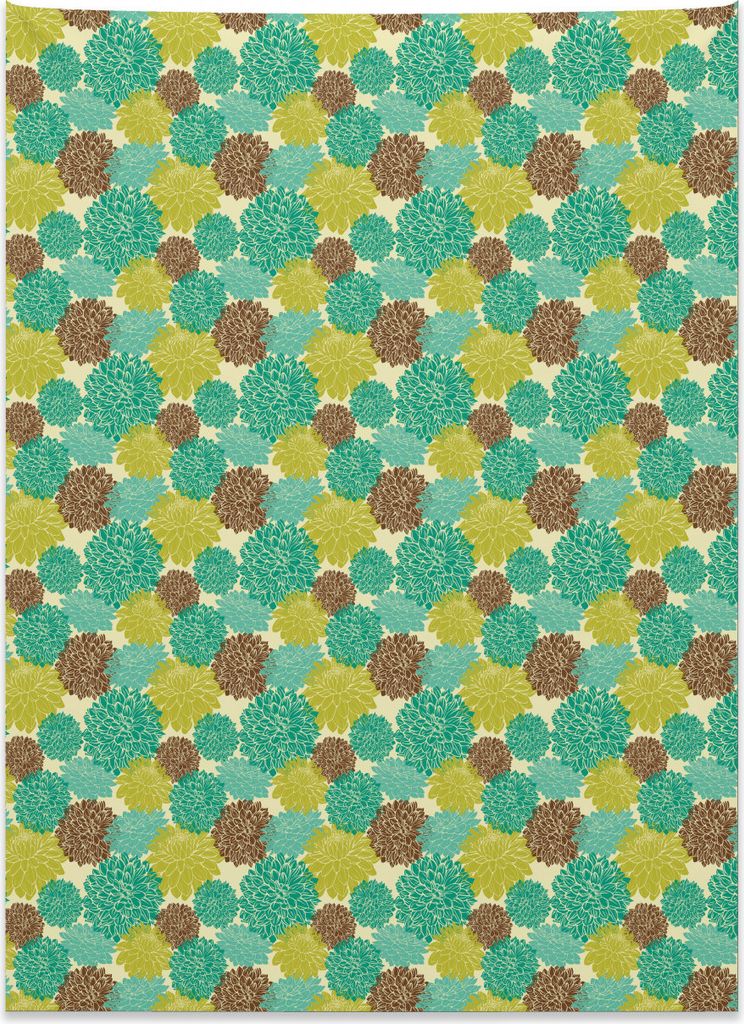 Abakuhaus Retro Wandteppich, Abstraktes Frühlings-Wachstum aus Weiches Mikrofaser Stoff Kein Verblassen Klare Farben Waschbar, 110 x 150 cm, Mehrf...