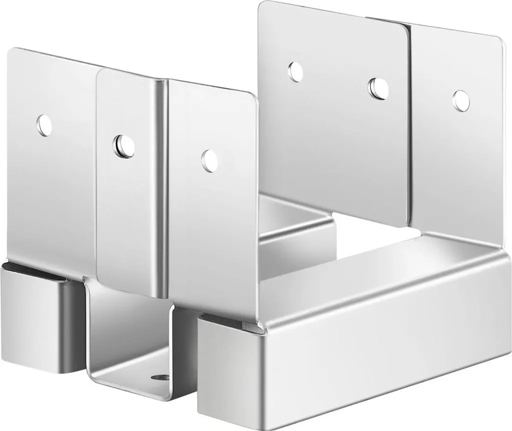 Basi per Pali Legno 4x4 Kit 4 Pezzi | Ancoraggio a Terra per Pergole