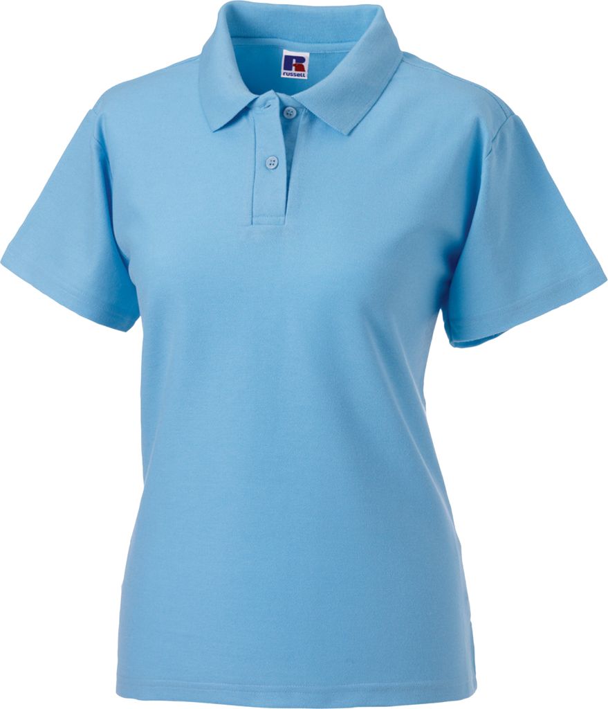 Jerzees Colours Damen Pikee Poloshirt, Kurzarm BC565 (L) (Himmelblau)