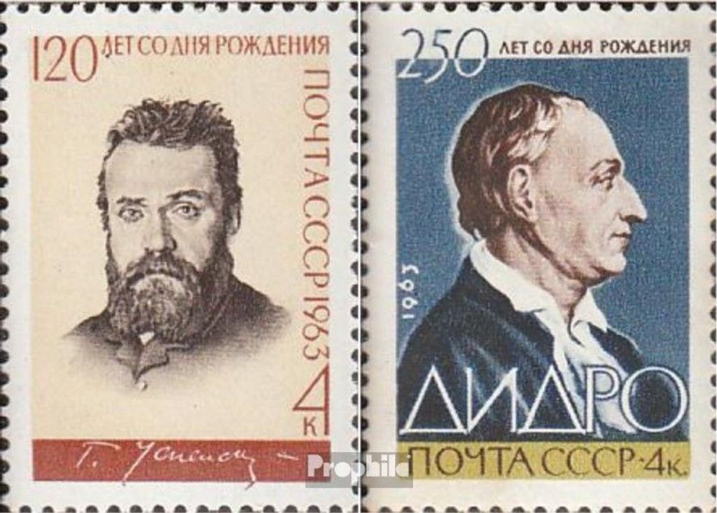 Briefmarken Sowjetunion 1963 Mi 2808,2809 (kompl.Ausg.) postfrisch Gleb I. Uspenskij