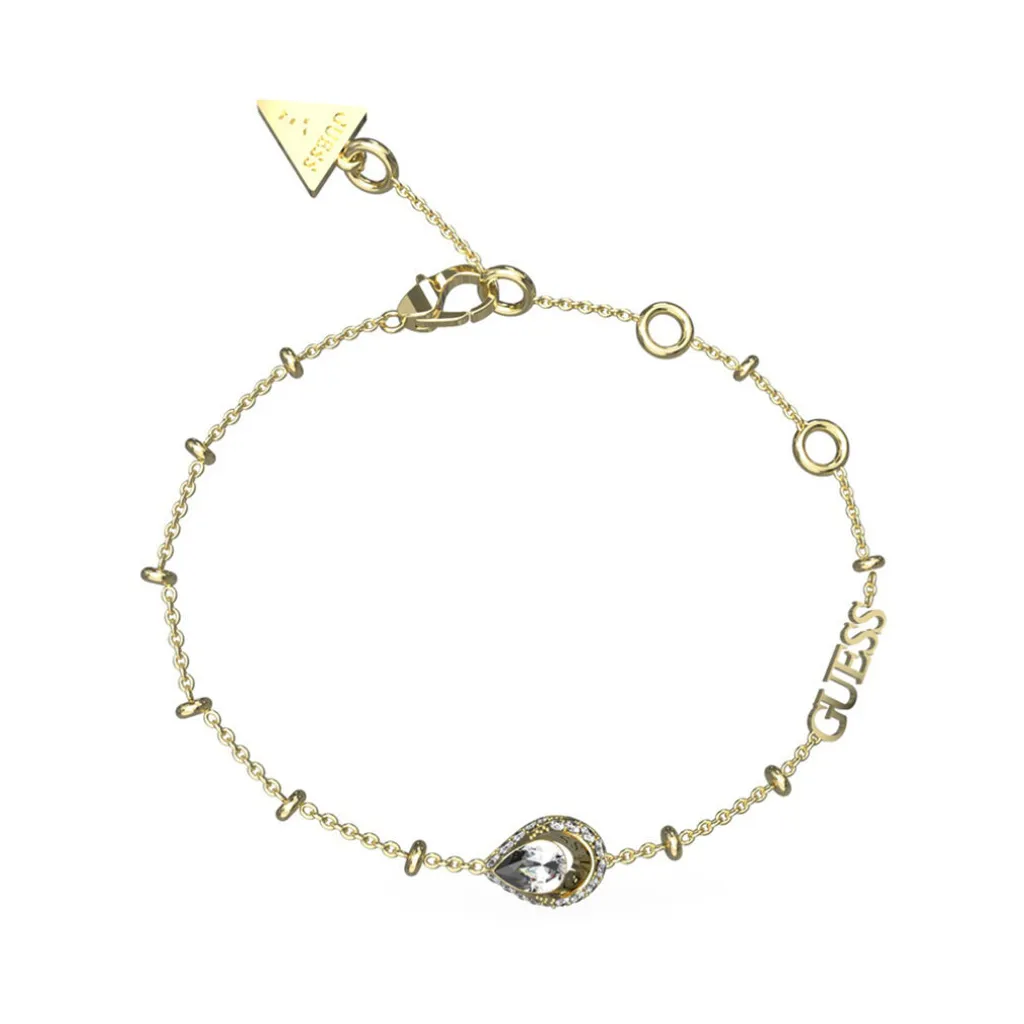 Bracelet Guess JUBB03392JWYGL en Acier Doré avec Cristaux pour Femme