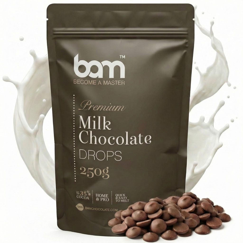 BAM Milchschokolade - Kuvertüre - Schokoladen Drops - 250 g Produktbild 