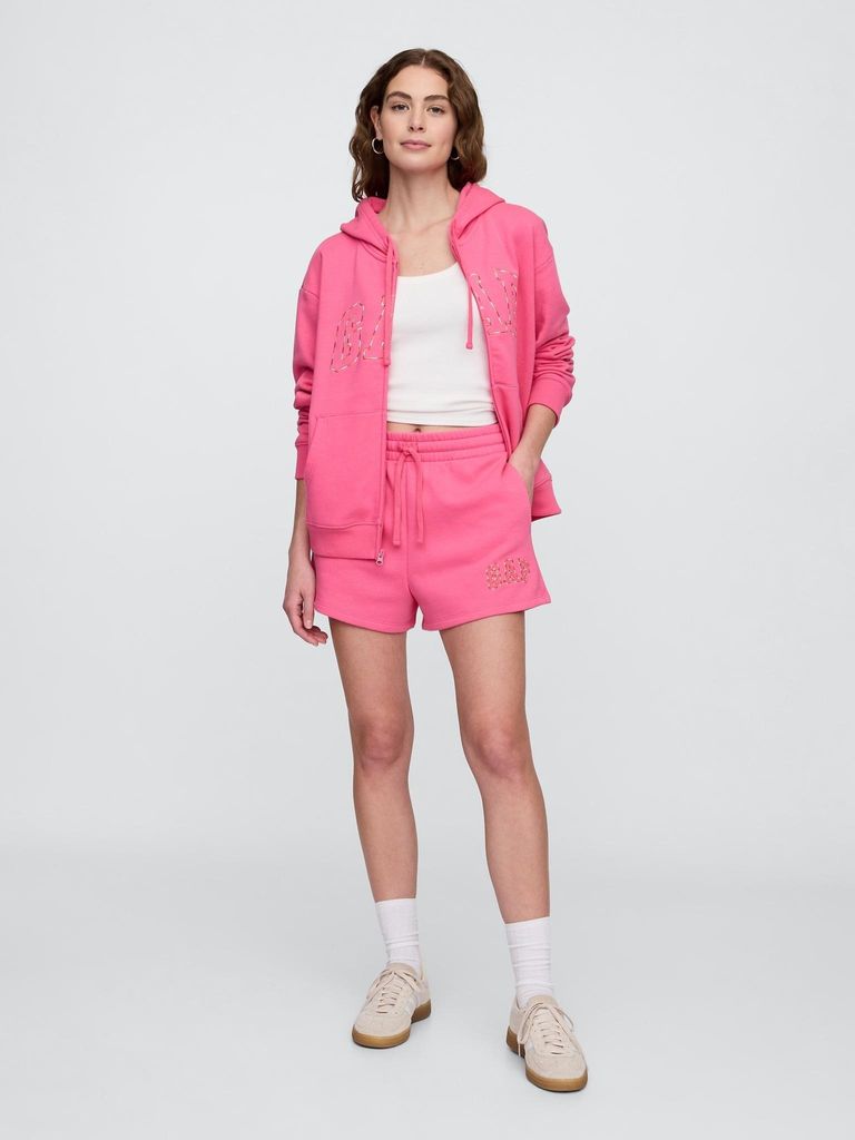 Gap Shorts XXL Rosa aus 77% Baumwolle und 23% Polyester mit Logo