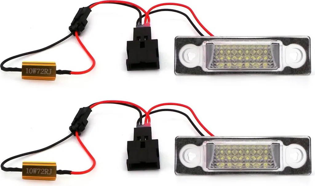 Éclairage LED de Plaque 2x650lm pour Rénovation Ford VW Seat - Lot de 2
