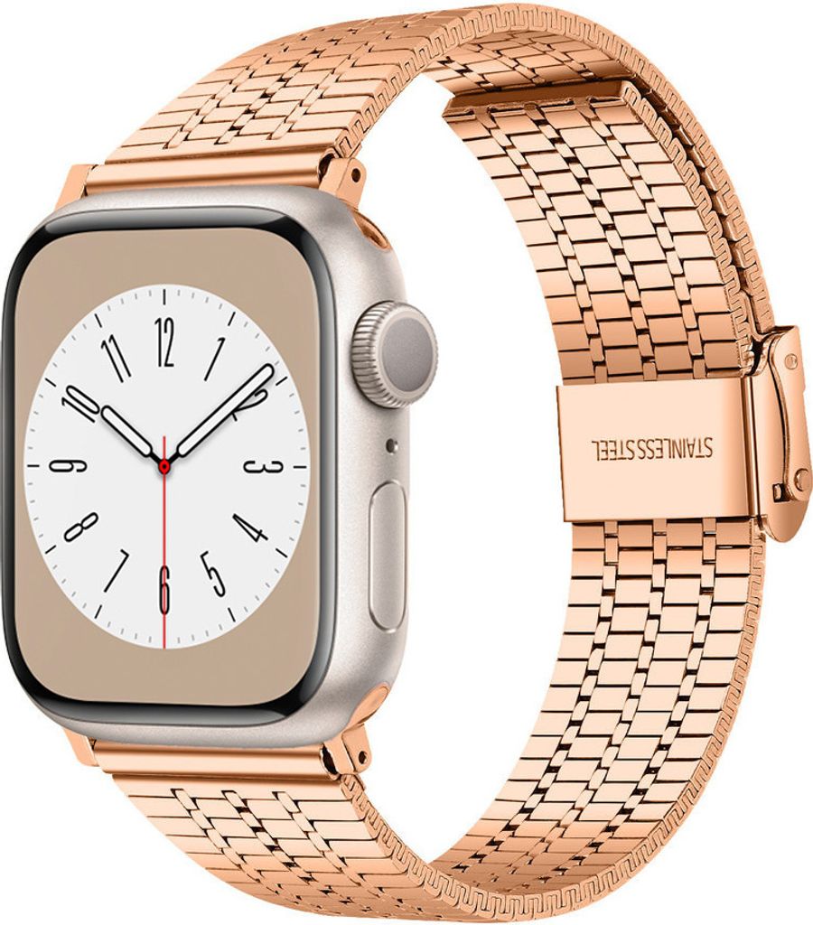 Strap-it Apple Watch Edelstahlarmband (Roségold)