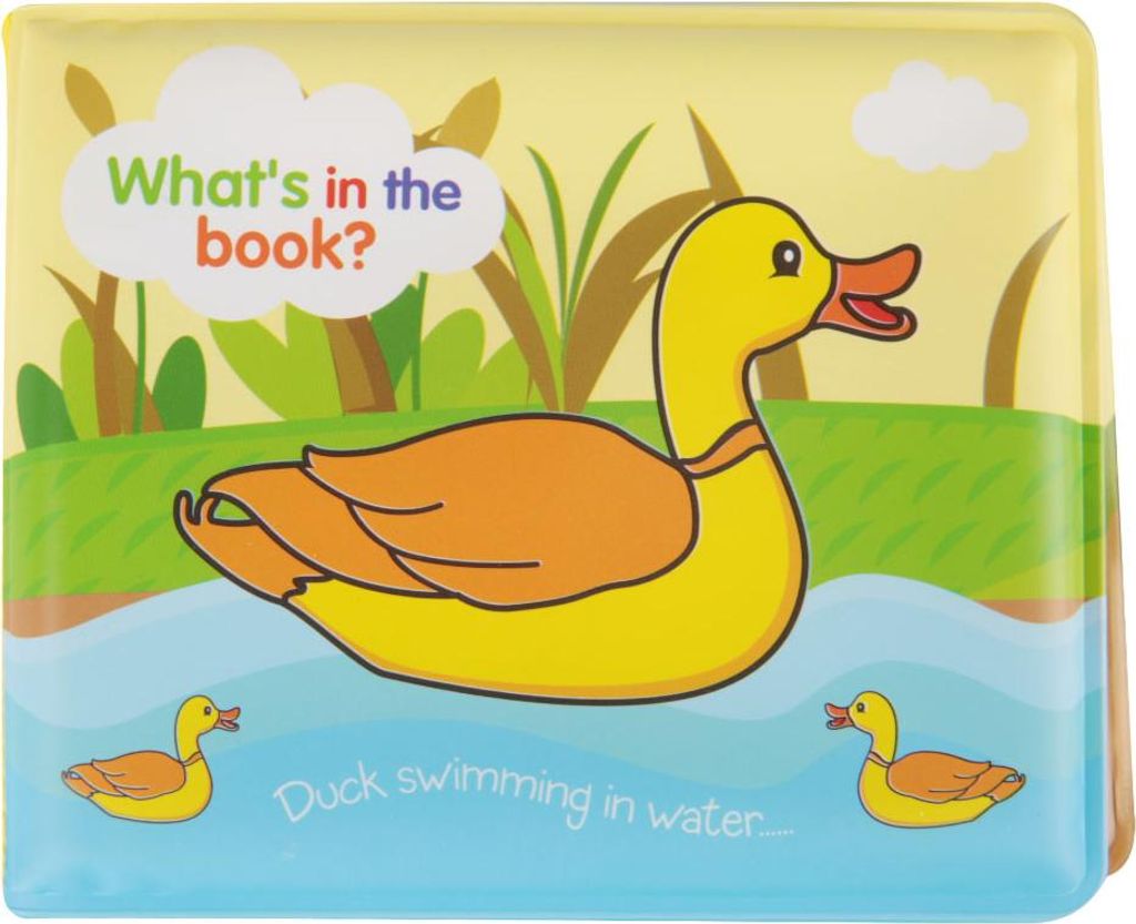 Baby Bath Plastikbuch Tränenproofkinder Duschspielzeug Frühaufschuldung Spielzeug für Zeit (Ente)