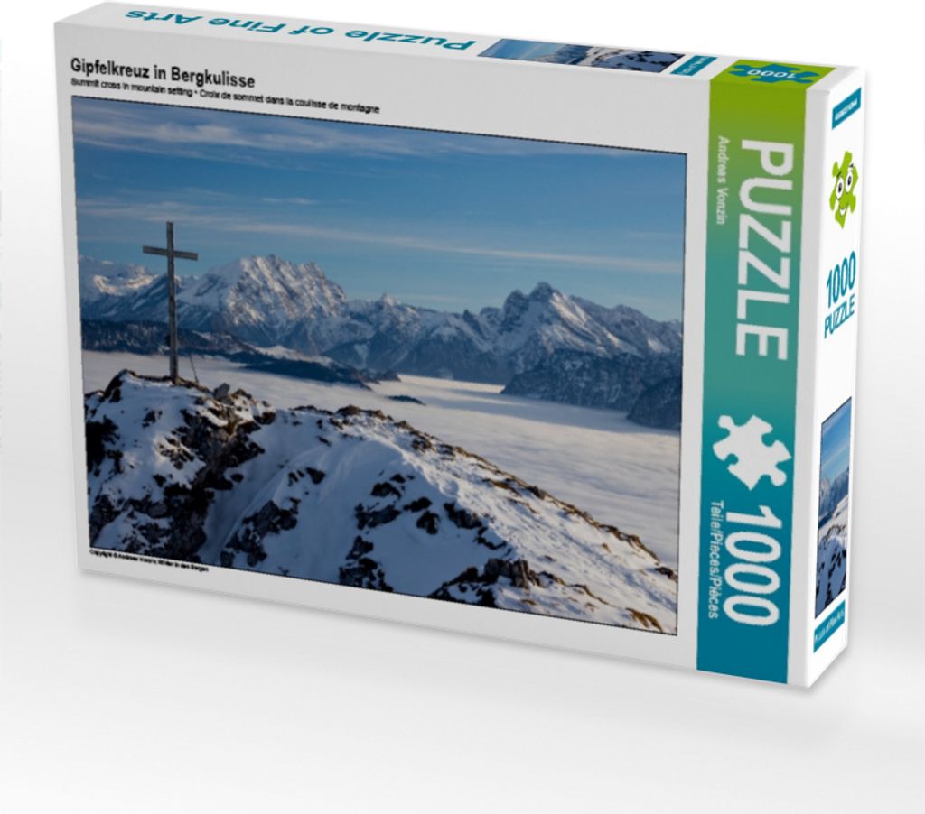 Calvendo Gipfelkreuz in Bergkulisse 1000 Teile Puzzle quer 640x480mm, Vonzin Andreas; 7352640