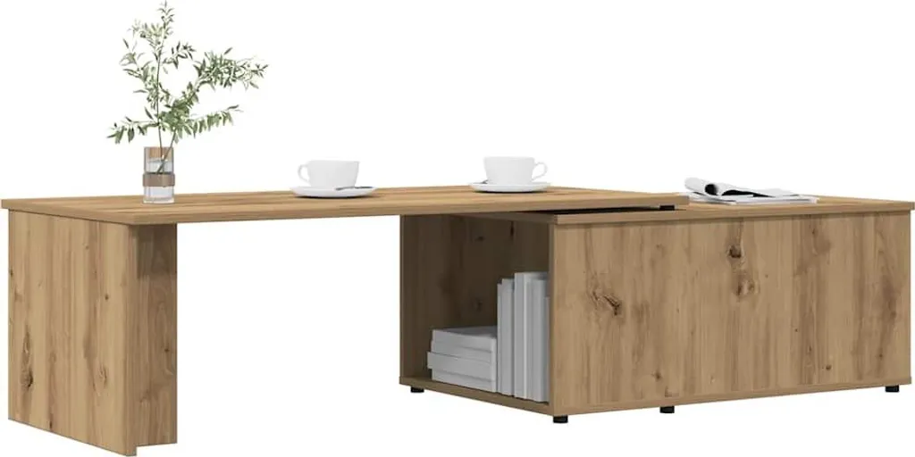 Tavolino Basso Design Rovere Artisan 150x50 cm - vidaXL Moderno