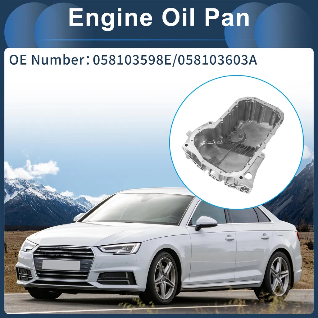 Carter d'Huile en Aluminium pour Audi A4 B5 remplace 058103603A Argenté