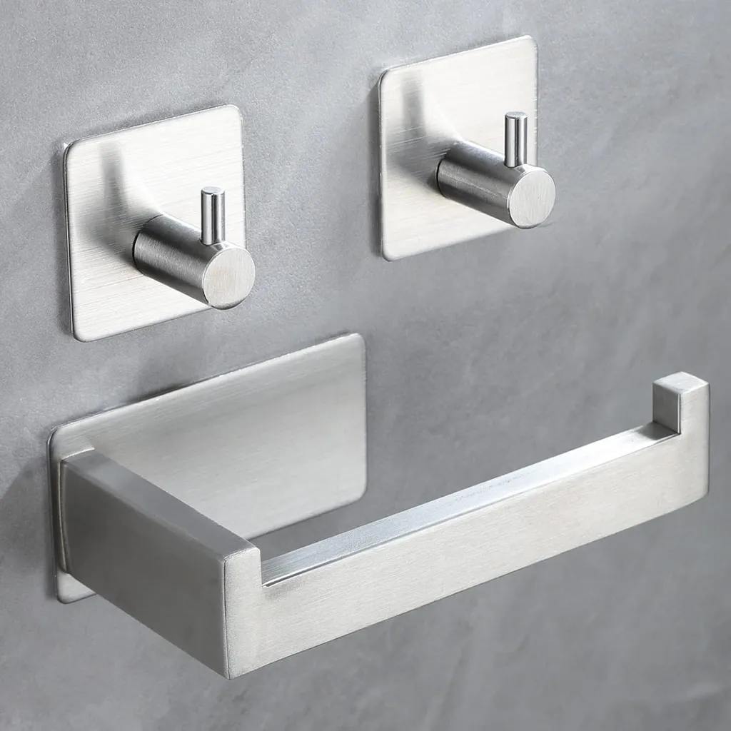 YIGII Support Papier Toilette en Acier Inox Argenté Auto-adhésif WC
