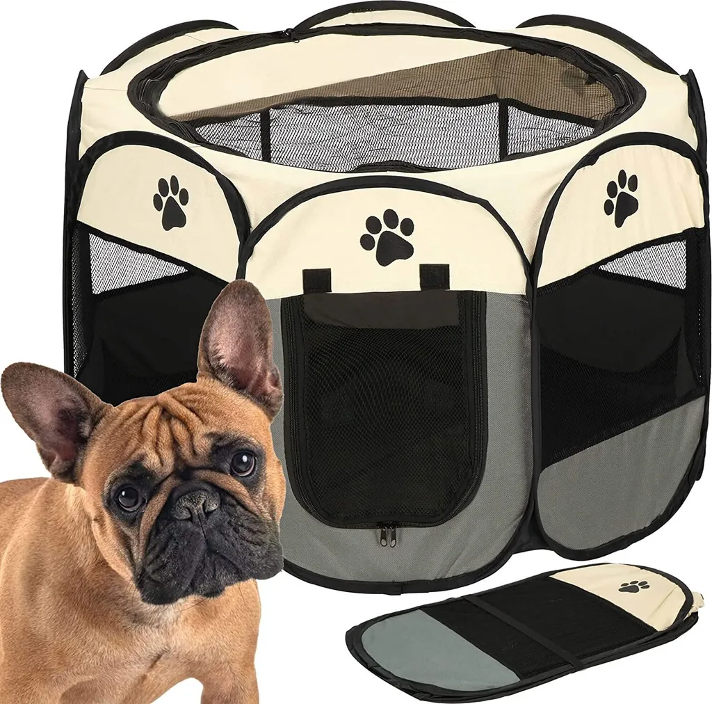 Box Pieghevole Springos 91x91x58: Recinto Sicuro Cani e Gatti