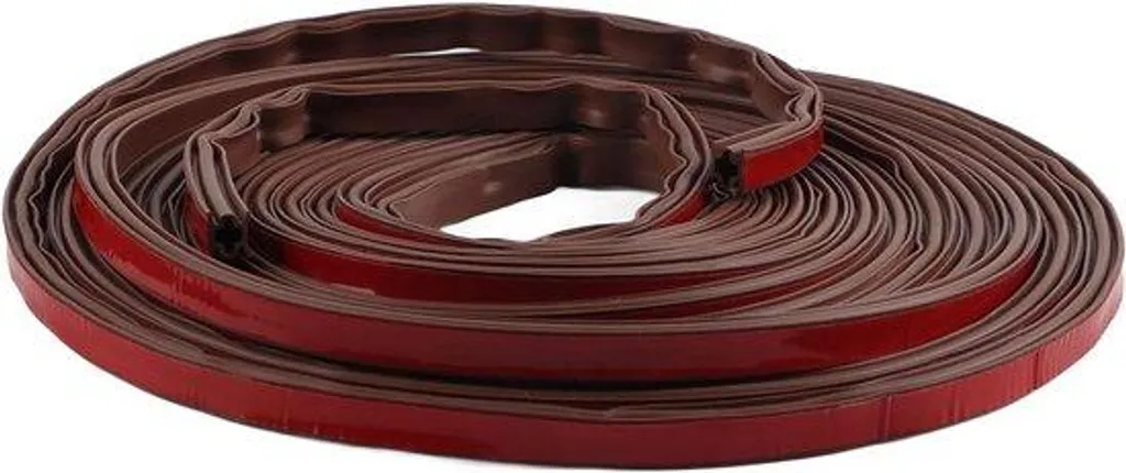 Gaine en silicone marron 8mm flexible et autocollante pour menuiserie