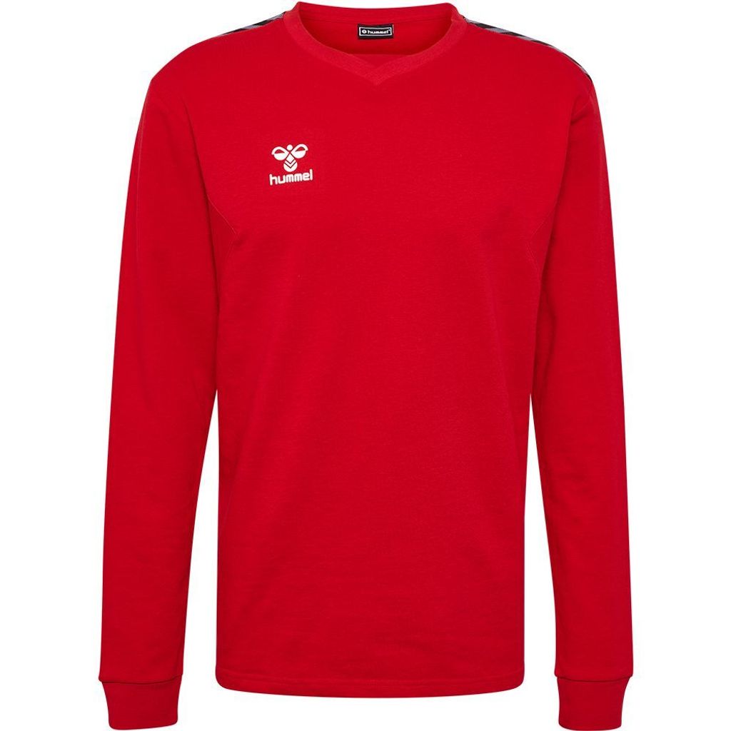 Hummel Authentic Co Training Sweatshirt Unisex, rot, M, Unisex,Damen,Herren