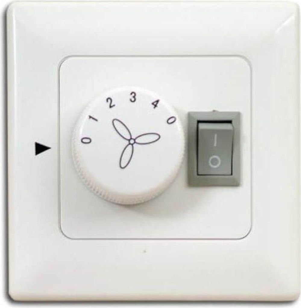 Wandschalter / Stufenschalter für Deckenventilator mit Licht - Unterputz