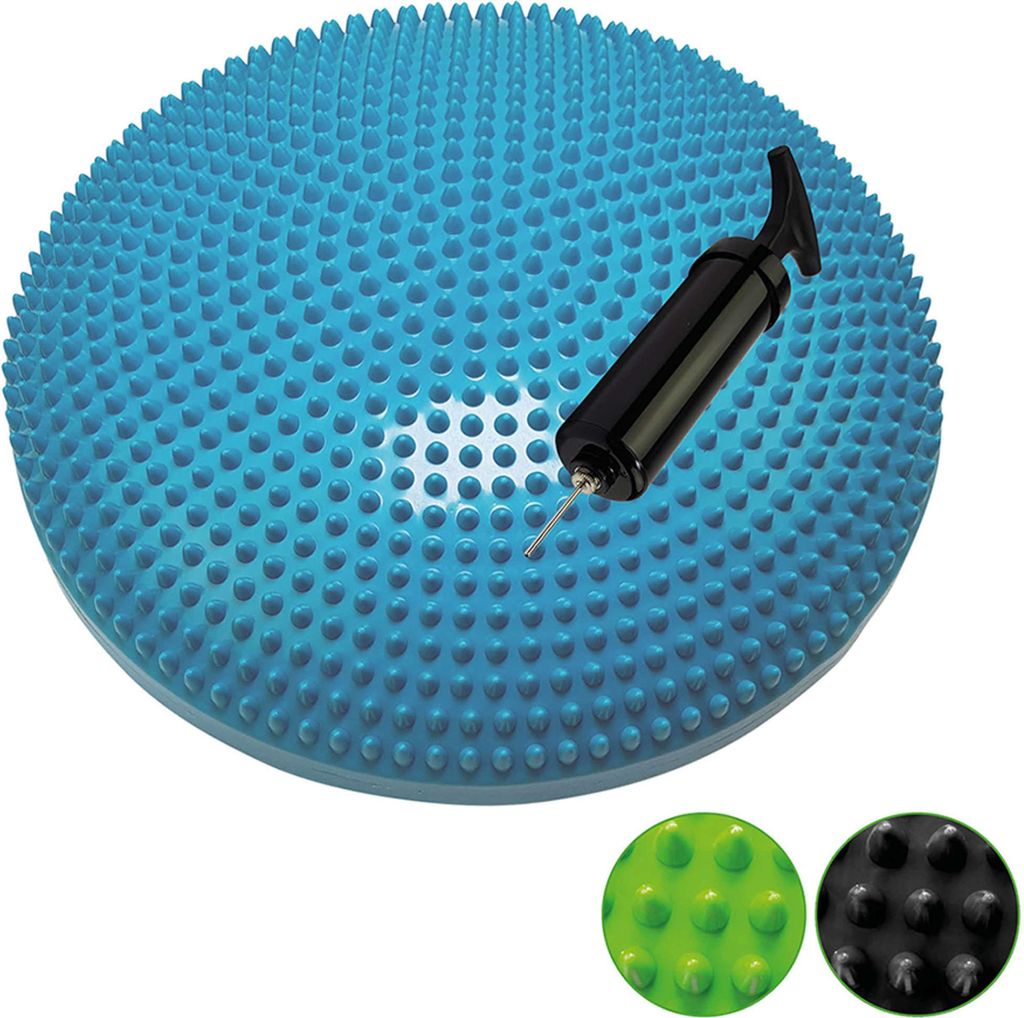 Tunturi Balance Pad 33 cm, Wackelkissen für Gleichgewicht und Koordination, mit Noppen für Yoga, Pilates, Balancekissen in Türkis