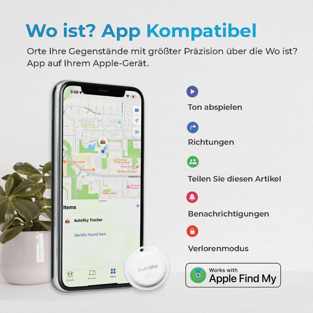 Set di 2 SmartTag Autosky - per Apple "Dov'è? - 2