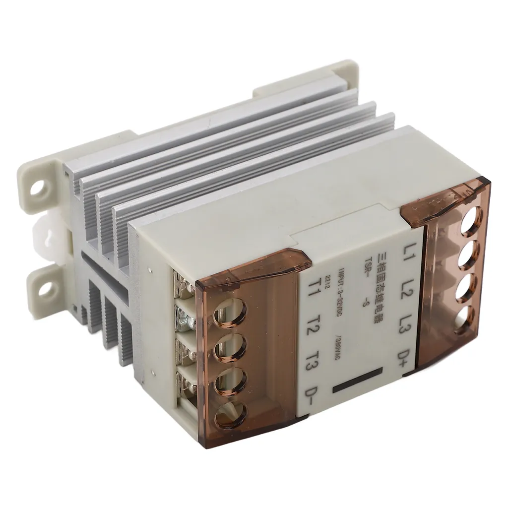 Relais statique triphasé AC-DC de type industriel avec radiateur intégré - 4