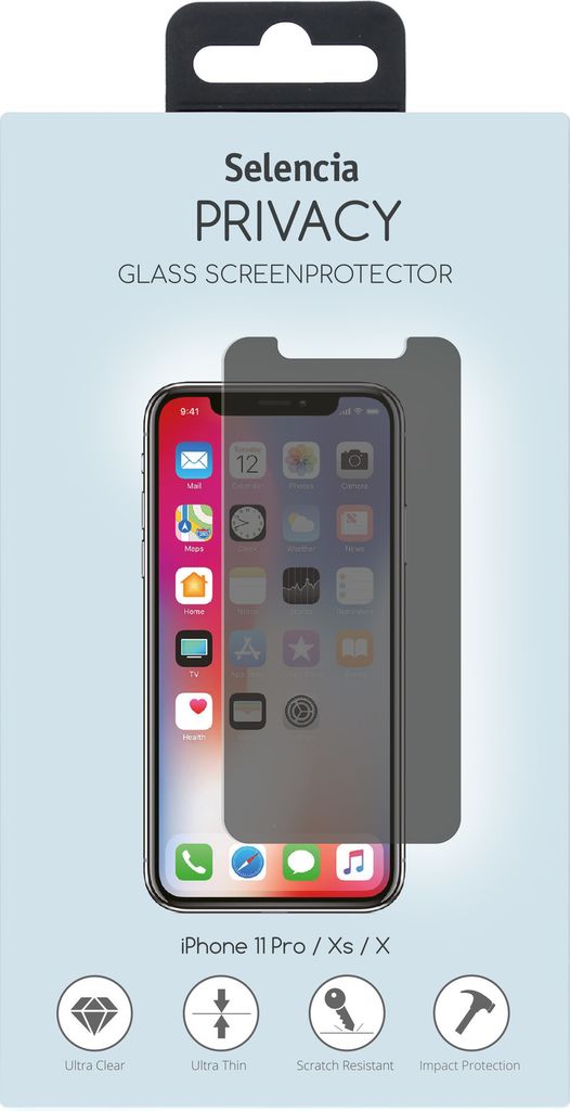 Selencia Screen Protector Privacy Glas iPhone 11 Pro / Xs / X