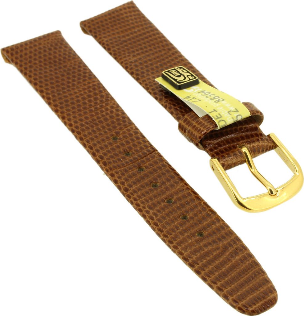 EULIT TEJU CLIP Uhrenarmband | echt Eidechsenleder | braun 35328, Stegbreite:10mm, Schließe:Silbern