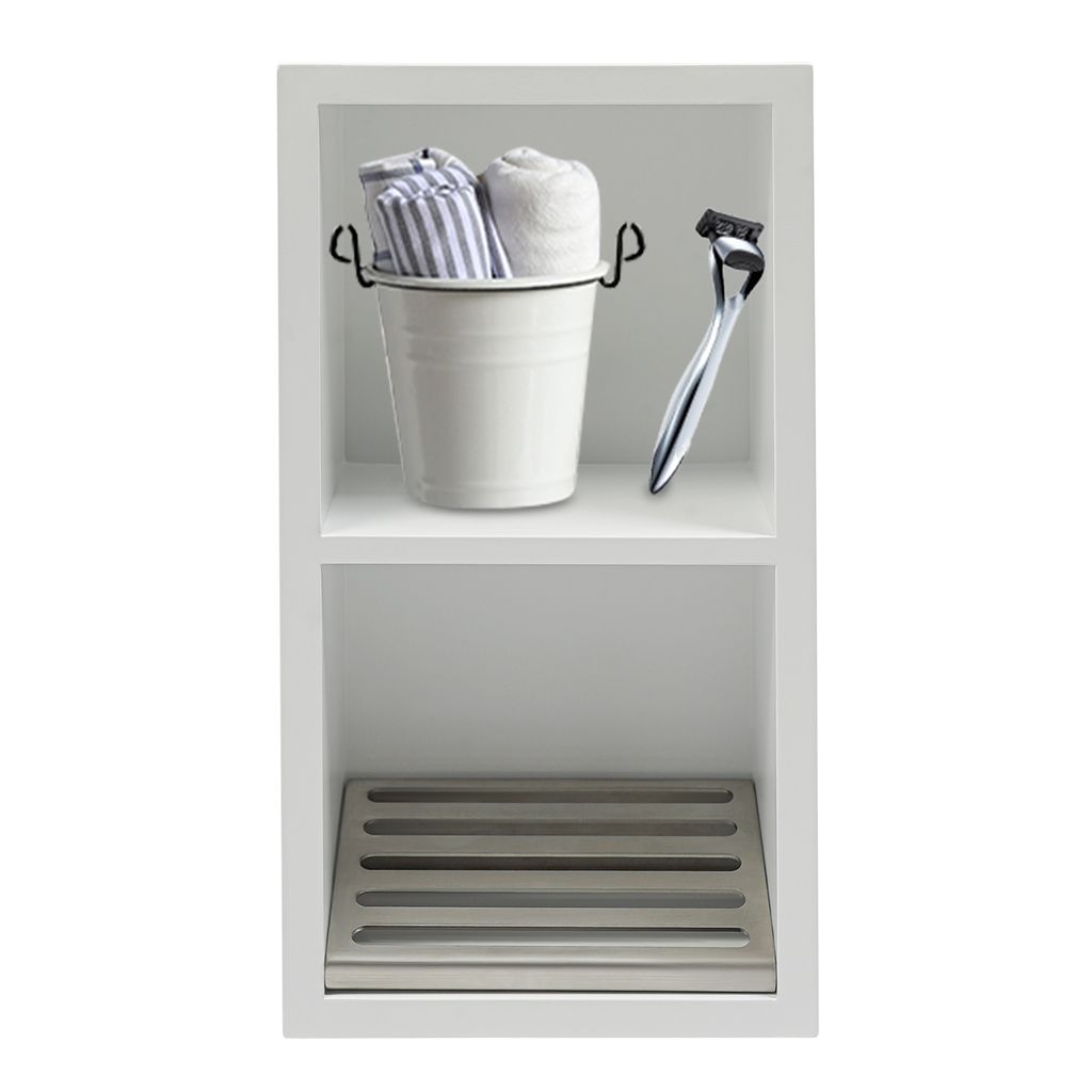 18*10*34cm Badezimmer-Vertiefung, Einbauschrank, Rechteckig Wandeinbauschrank, Weiß