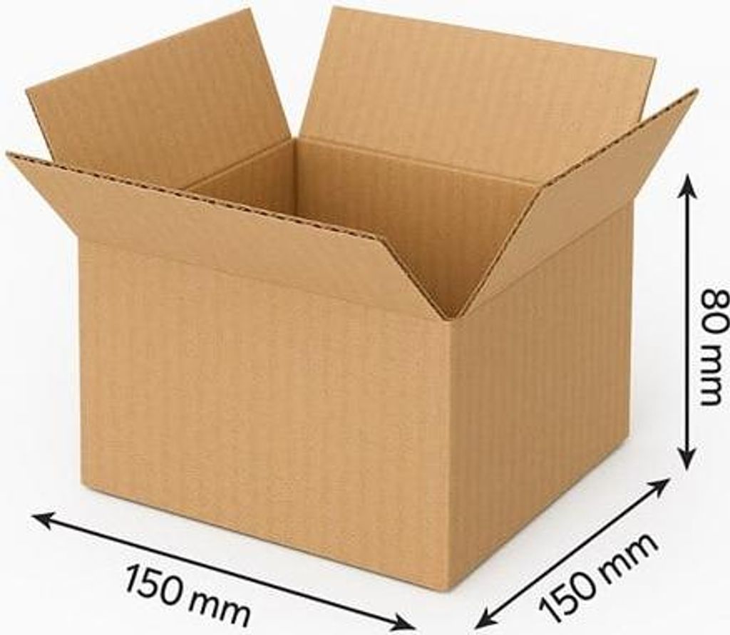 Faltkarton 150 x 150 x 80 mm (außen) B320 Paketautomat A