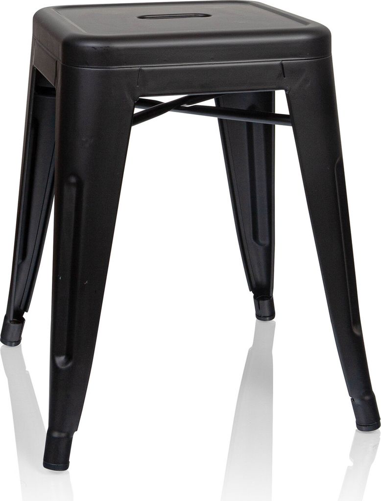 hjh OFFICE Bistrohocker VANTAGGIO Metall Hocker bis 150 kg belastbar Sitzhöhe 46 cm